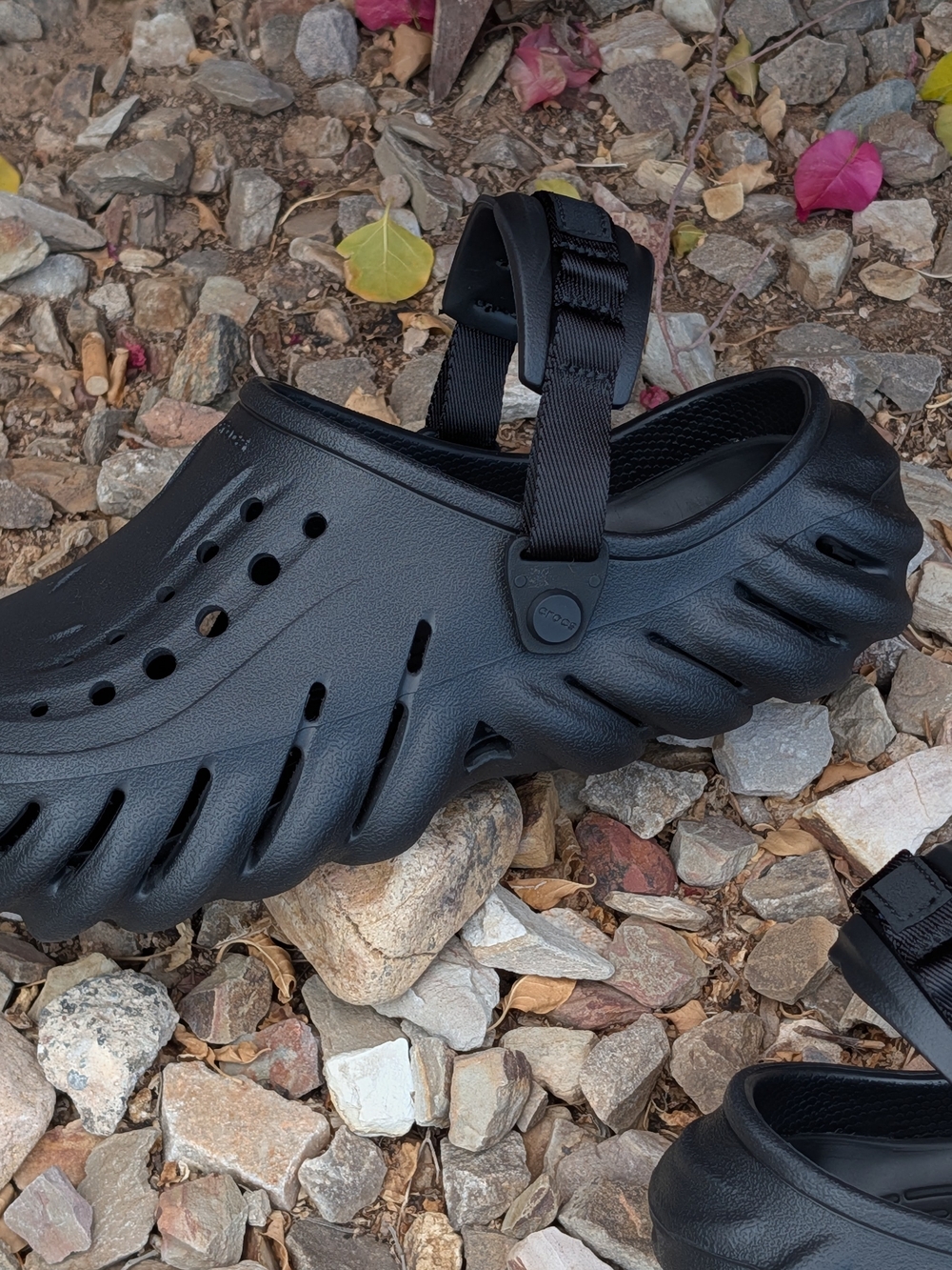 Crocs Echo Clog Black Men's 8 Women's 10 Classic Sport Water Shoe Slip On Sandal - Picture 3 of 11